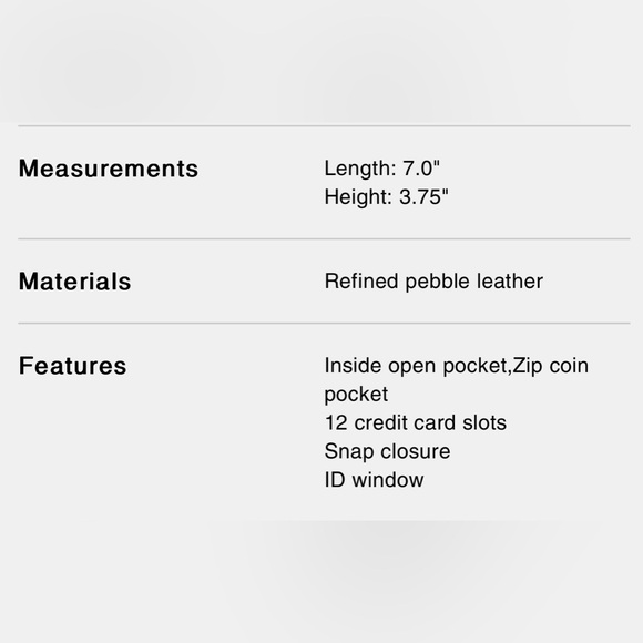 Coach Slip Zip Wallet. NWOT. Black with gold zipper. - Picture 11 of 11